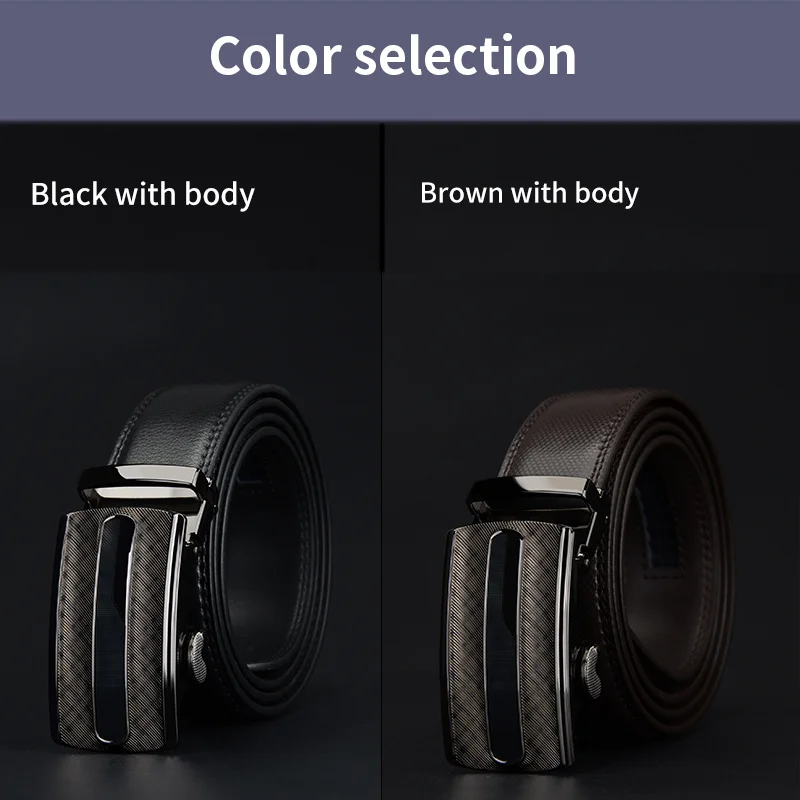 Мужской ремень COWATHER коричневый/черный из натуральной воловьей кожи с храповым