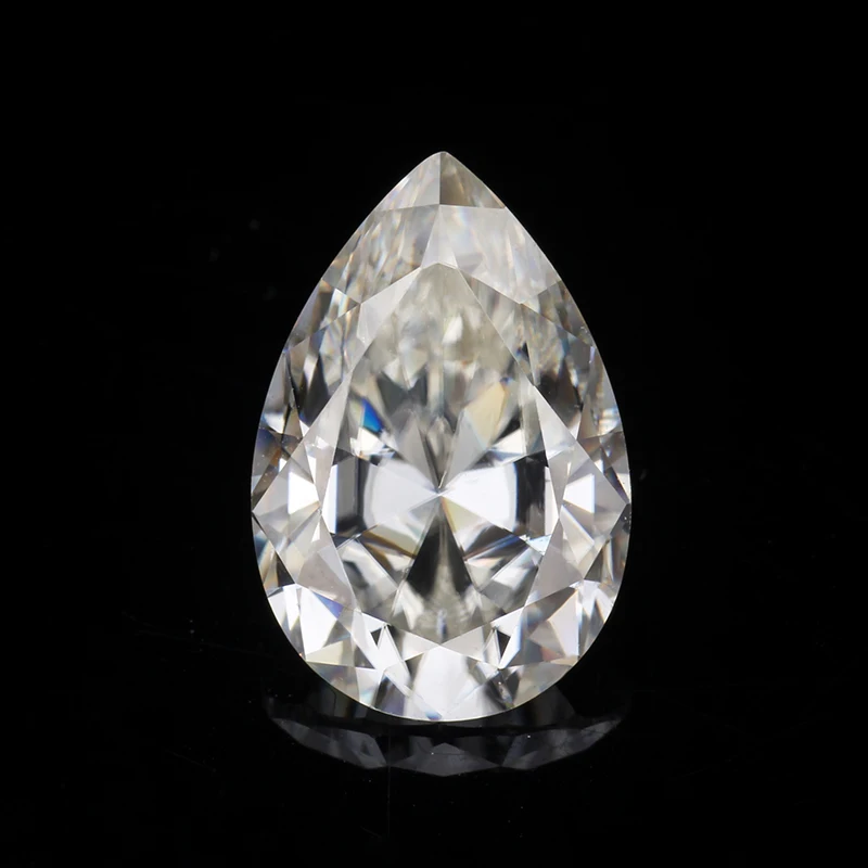 Цвет GH off-white Pear diamond cut loose Moissanite 8*6 мм драгоценный камень для изготовления
