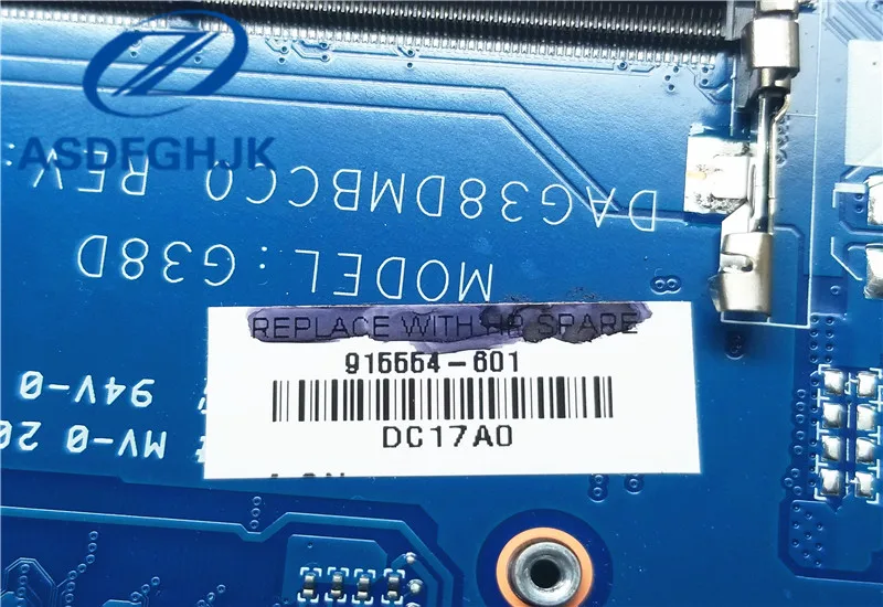 Материнская плата для ноутбука 915554 601 HP OMEN 17 W W151NR материнская G38D DAG38DMBCC0 CPU I7 6700HQ GPU
