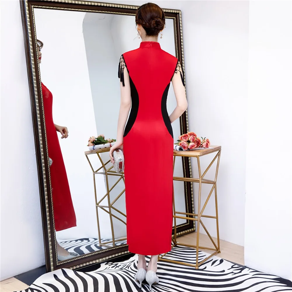 Шанхай история искусственный шелк Qipao китайское традиционное платье китайская