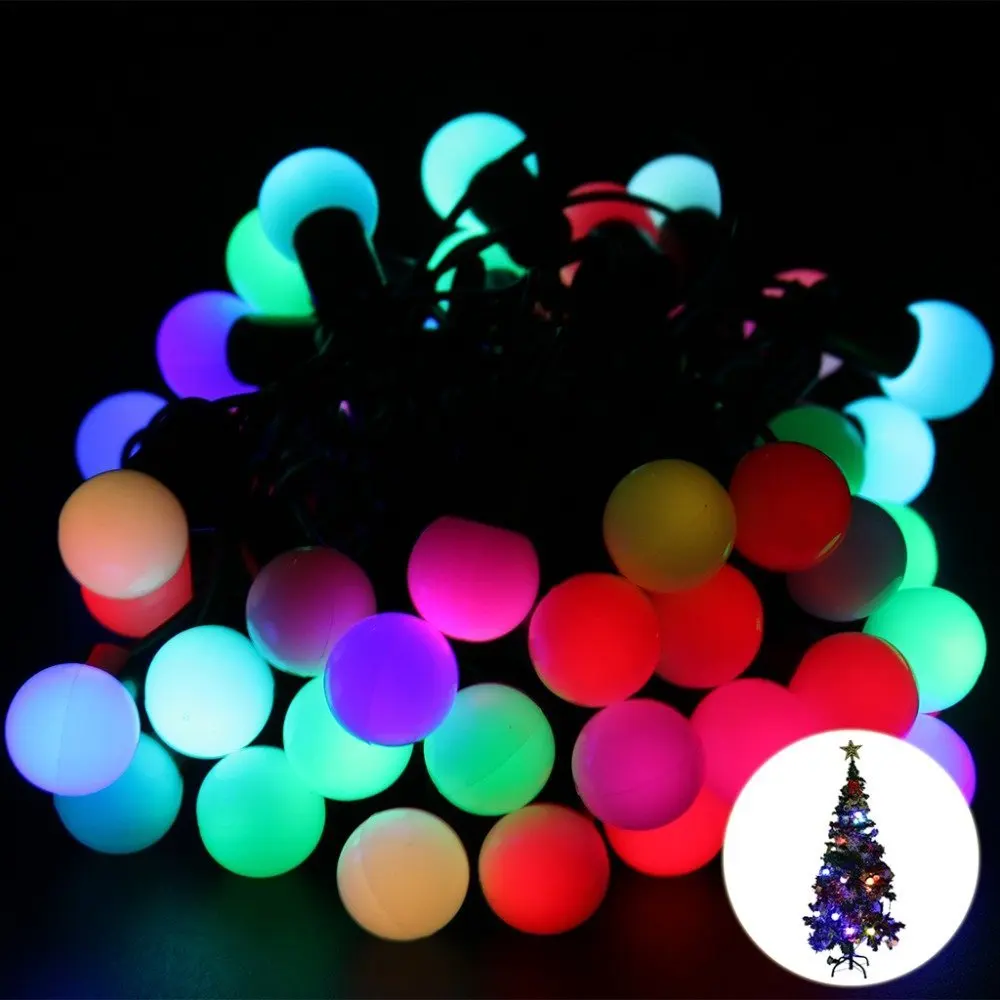 Новогодняя гирлянда RGB с 50 светодиодами 5 м рождесветильник вечерние НКИ