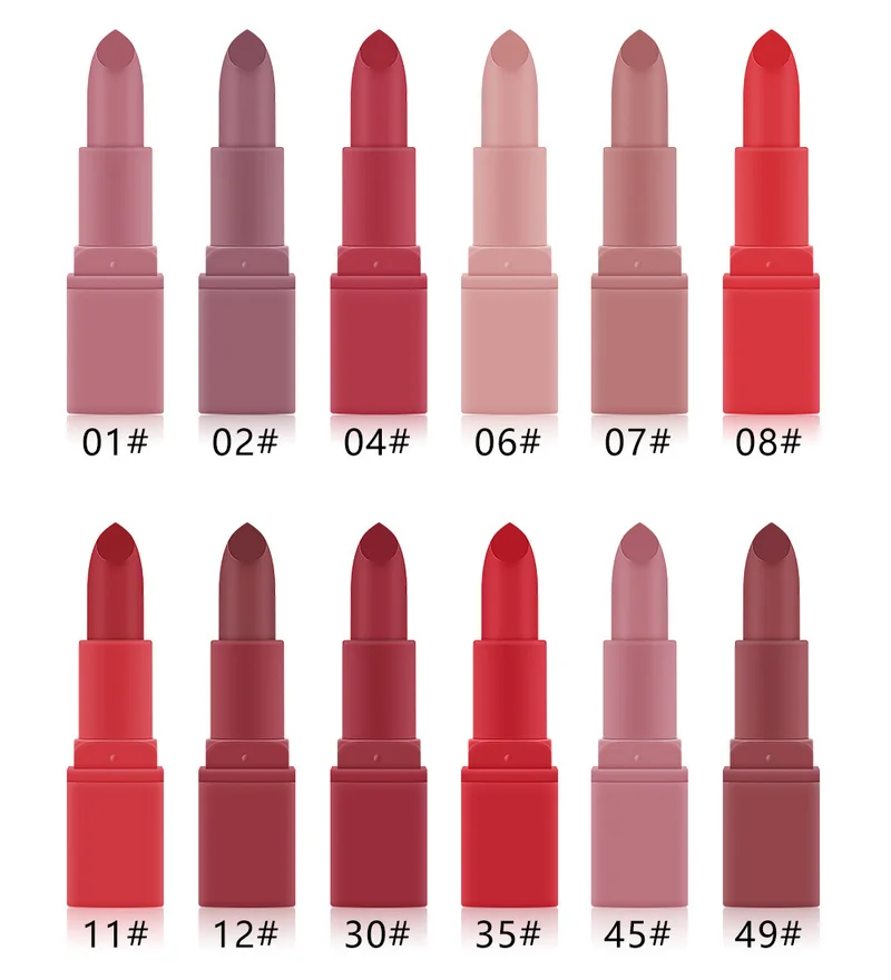 12 цветов матовая губная помада для губ витамины водостойкая матовый блеск