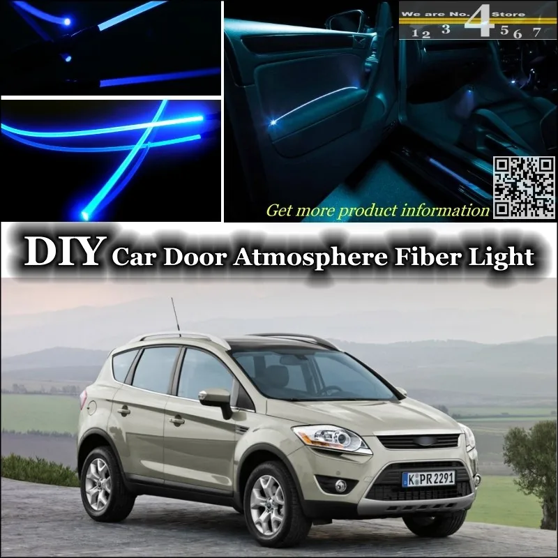 Внутреннее освещение для Ford Kuga настройка атмосферы с оптоволоконной лентой