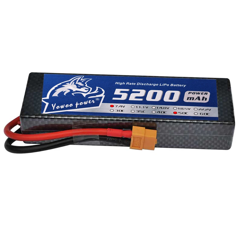 Lipo 2S 3S Аккумулятор 7 4 В 11 1 3300 мАч 5200 6000 7000 50C 60C Жесткий Чехол для Traxxas Slash Car RC 1/10 Scale