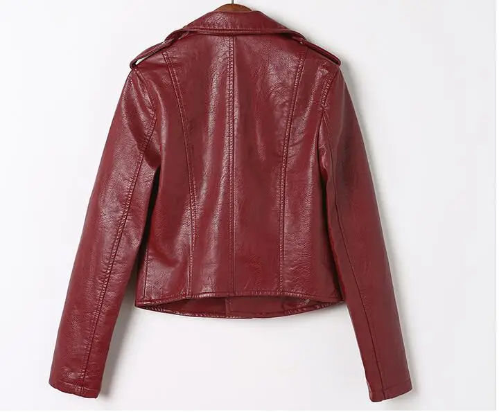 Новинка 2019 модные женские осенние зимние черные Куртки из искусственной кожи