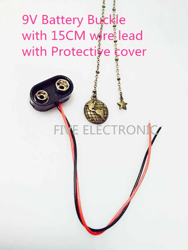 Хорошее качество! Соединительная Пряжка для аккумулятора 9 В 15 см проводной