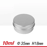 50pcslot free shipping 10ml3518 mm aluminum jars 10ml silver tin cosmetic containers crafts pots zkh78