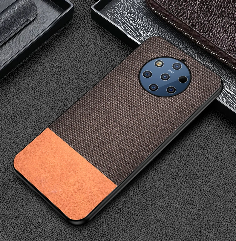 Чехол для Nokia 9 PureView Роскошная ткань из искусственной кожи жесткая задняя крышка для Nokia9 PureView для Nokia 9 комбинированный тканевый чехол для телефона(N329