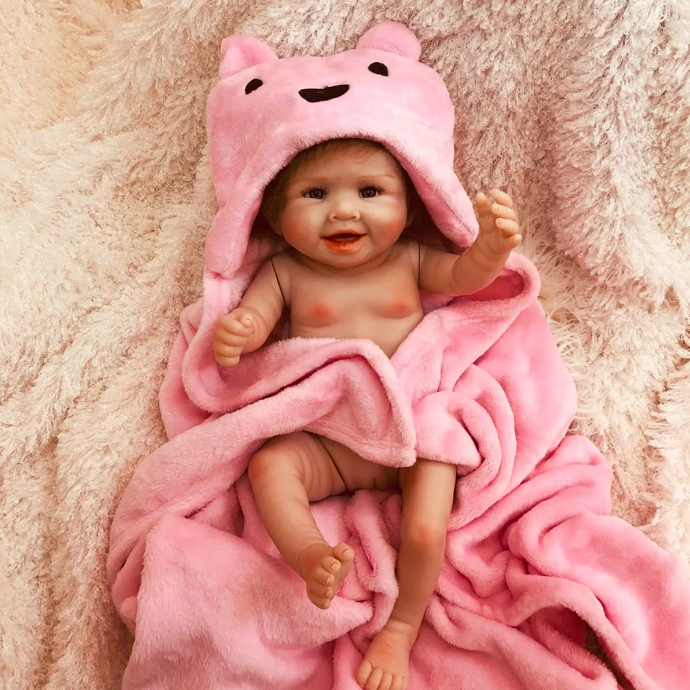 Сладкая улыбка девочка Reborn Baby Doll 20 дюймов силиконовые виниловые реалистичные