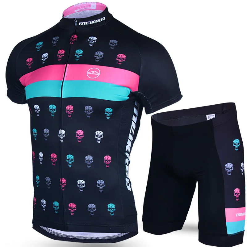 Дышащие велосипедные комплекты с рисунком дьявола и черепом для мужчин