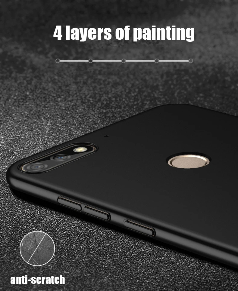 Роскошные Матовые чехлы для Huawei Honor 7A Pro чехол 7 A жесткая защитная задняя крышка из