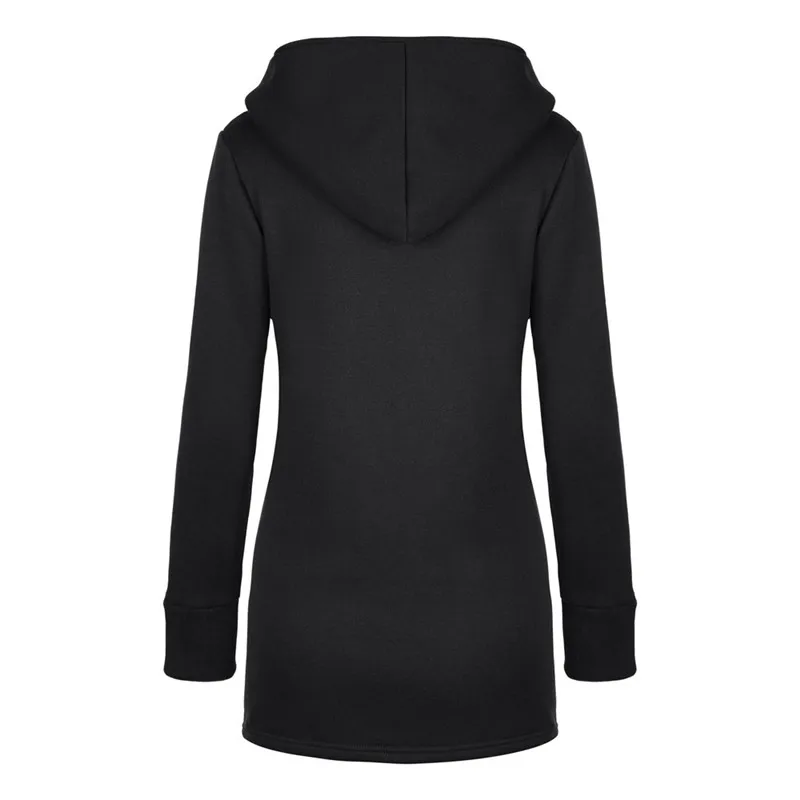 Sudadera Mujer, Элегантная блузка на молнии с капюшоном, осенне-зимний свитер, пальто, куртка, верхняя одежда, Polerones Mujer,, Прямая поставка, L#13