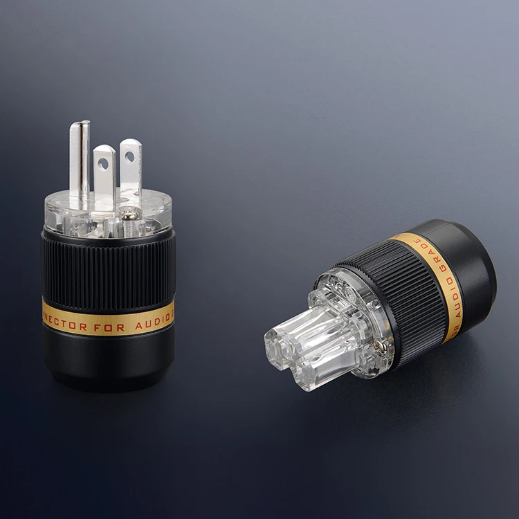 Пара Viborg VM511R + VF511R прозрачный чистый медный родиевый США шнур питания