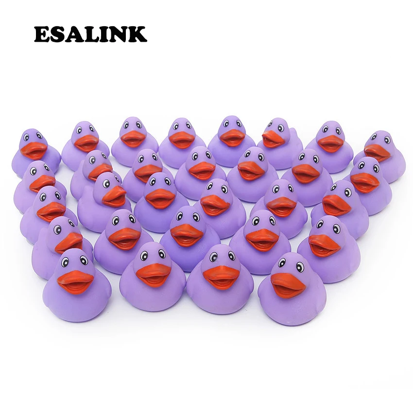 20 шт маленький ребенок дети скрипучий резиновые фиолетового цвета утки игрушки