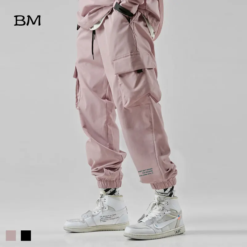Japanese harajuku joggers hiking pants men streetwear cargo korean style trousers hip hop pantalones kpop harem | Мужская одежда