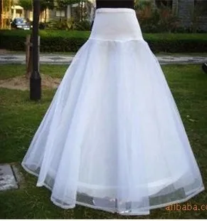 

High Quality Petticoat A Line 1-hoop 2-layer Cerceau Petticoat Underskirt Bridal Crinolines for Wedding Dress In Stock