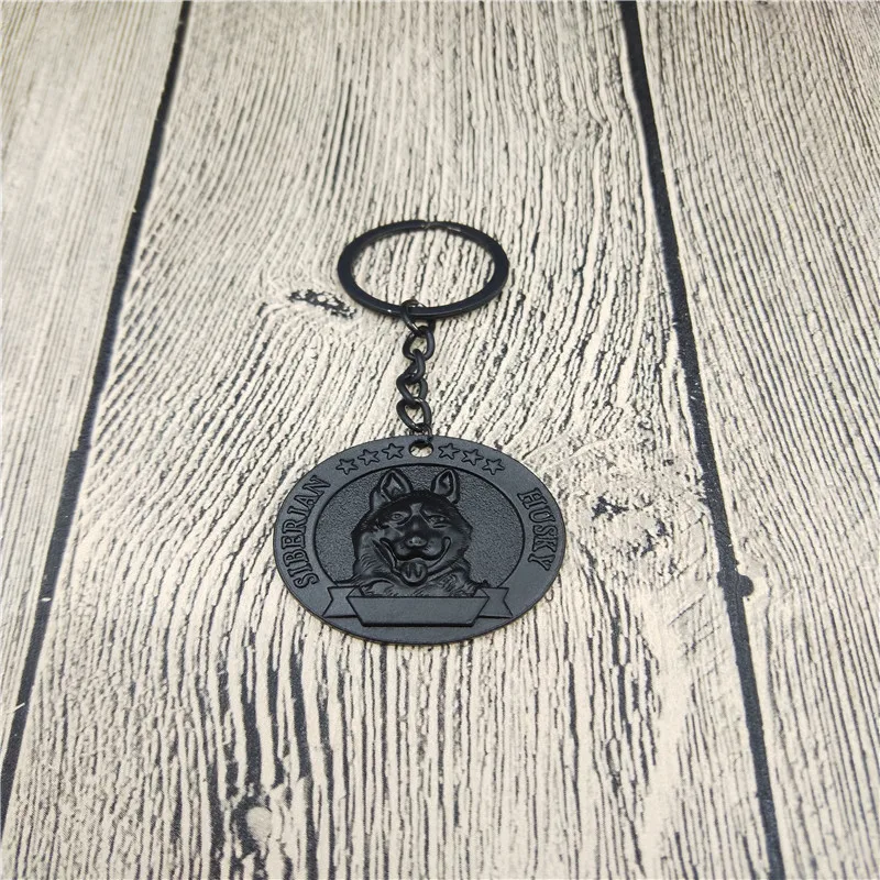 

New Trendy Retro Siberian Husky Key Chains Fashion Pet Dog Jewellery Siberian Husky Car Keychain Bag Keyring For Women Men