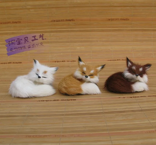 3 шт./партия полиэтиленовые и меховые мини модели из лисьего меха подарок около