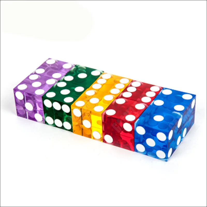 5 шт./лот кости Craps 19 мм акриловые высококачественные прозрачные для казино с