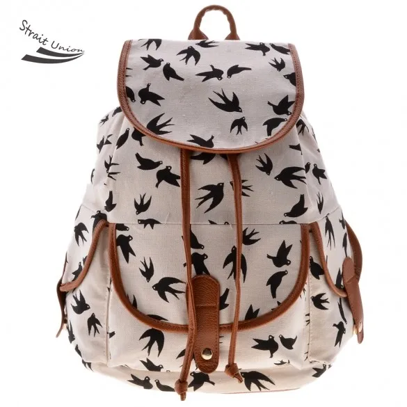 Женщины новое поступление животных печать 3 цвета шарм рюкзак школы для девочек