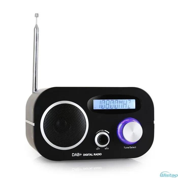DAB+ цифровой радио-будильник, FM радио, ЖК-дисплей, автоматическая поисковая станция, отображение времени и даты, 1,5 Вт, RMS
