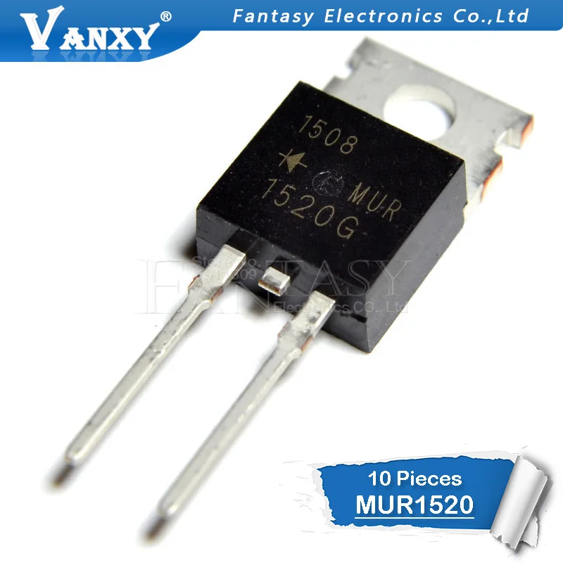 10 шт MUR1520 TO220 2 MUR1520CT TO 220 U1520 MUR1520G 200V 15A|Интегральные схемы| |