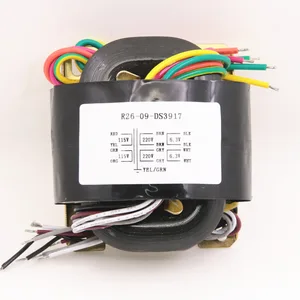 Трансформатор R типа 40 Вт, основной: 0-115 в, x2, Вторичный: 0-220 x2 (50 мА), 6, 3 x2 (0,8 А) для предусилителя наушников DAC