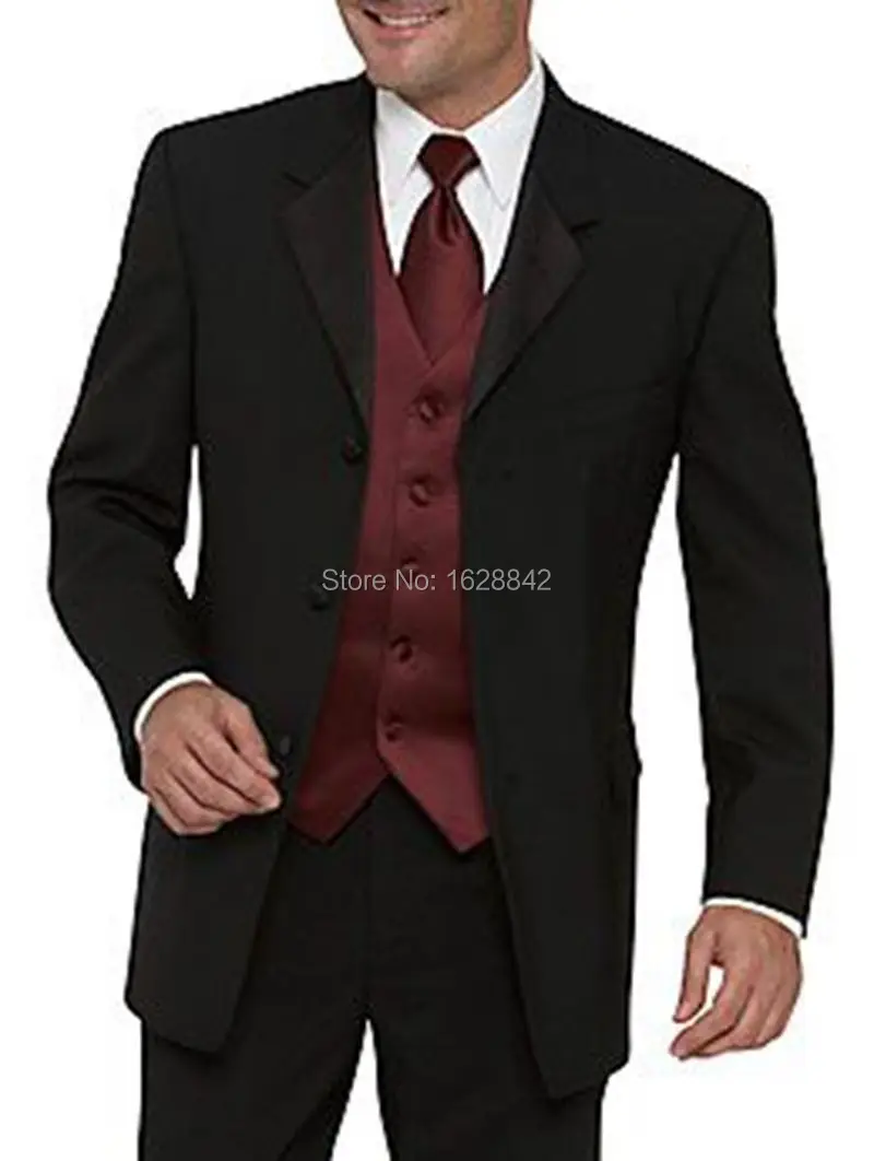 Пользовательские Мужские Костюмы Портной Смокинги Ужин Вечер Жених Groomsmen Костюм