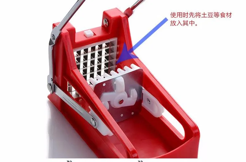 DIY Бытовая Руководство Нержавеющая сталь картофеля резак chipper фри Slicer овощерезка Slicer Chopper Dicer 2 лезвия