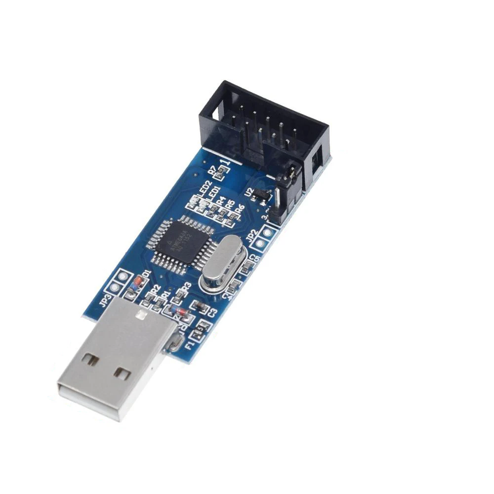 USB программатор ATMEGA8 ATMEGA128 ATtiny/CAN/PWM 10 контактный проводной модуль сделай сам|avr
