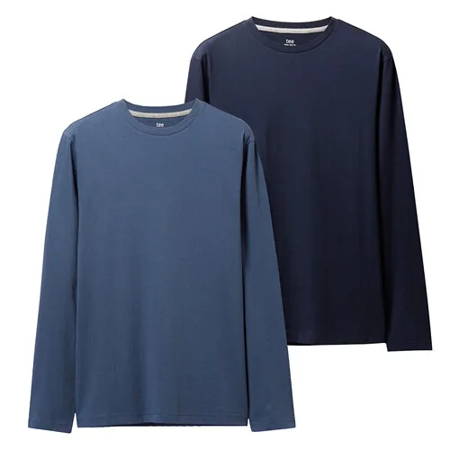 08Blue Giordano две мужские водолазки с длинными рукавами и круглым вырезом под шею, имеется множество вариантов данной модели - Цвет: 08Blue