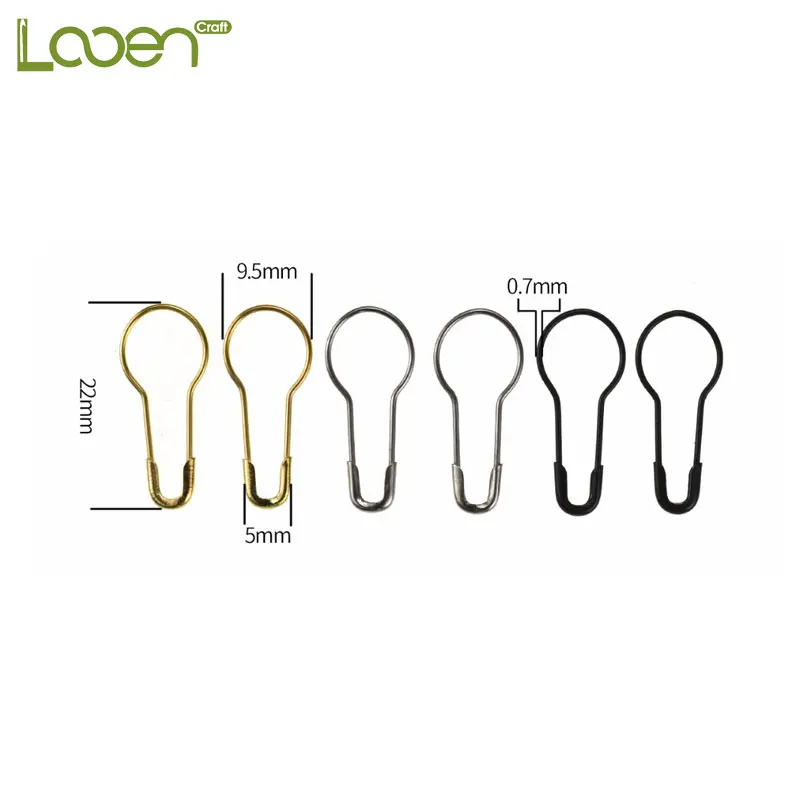 Looen 100 шт. Steeld груша образные штифты смешанные цвета безопасные металлические зажимы тыквенные булавки для вязания крестиком маркеры булавки DIY Швейные Инструменты