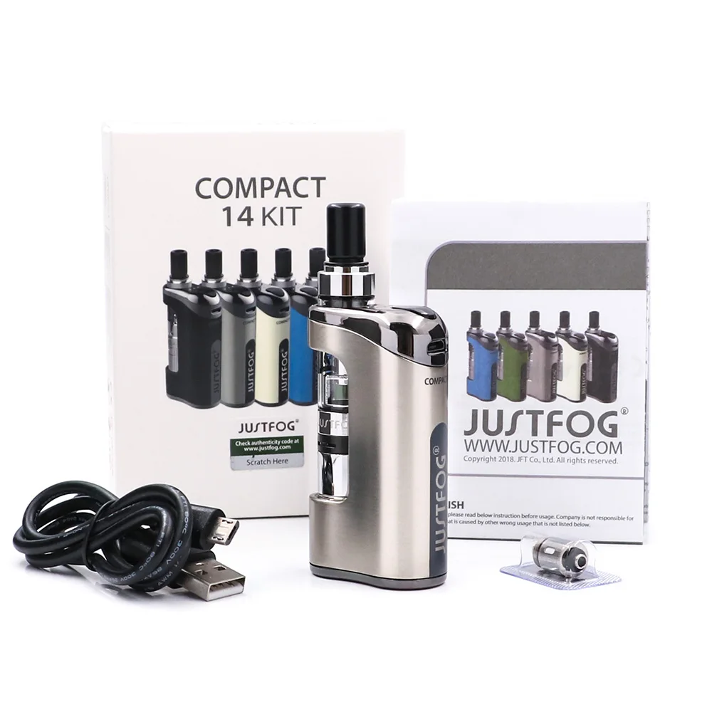 В наличии! Justfog Compact 14 Kit 1500mah Встроенный аккумулятор электронная сигарета