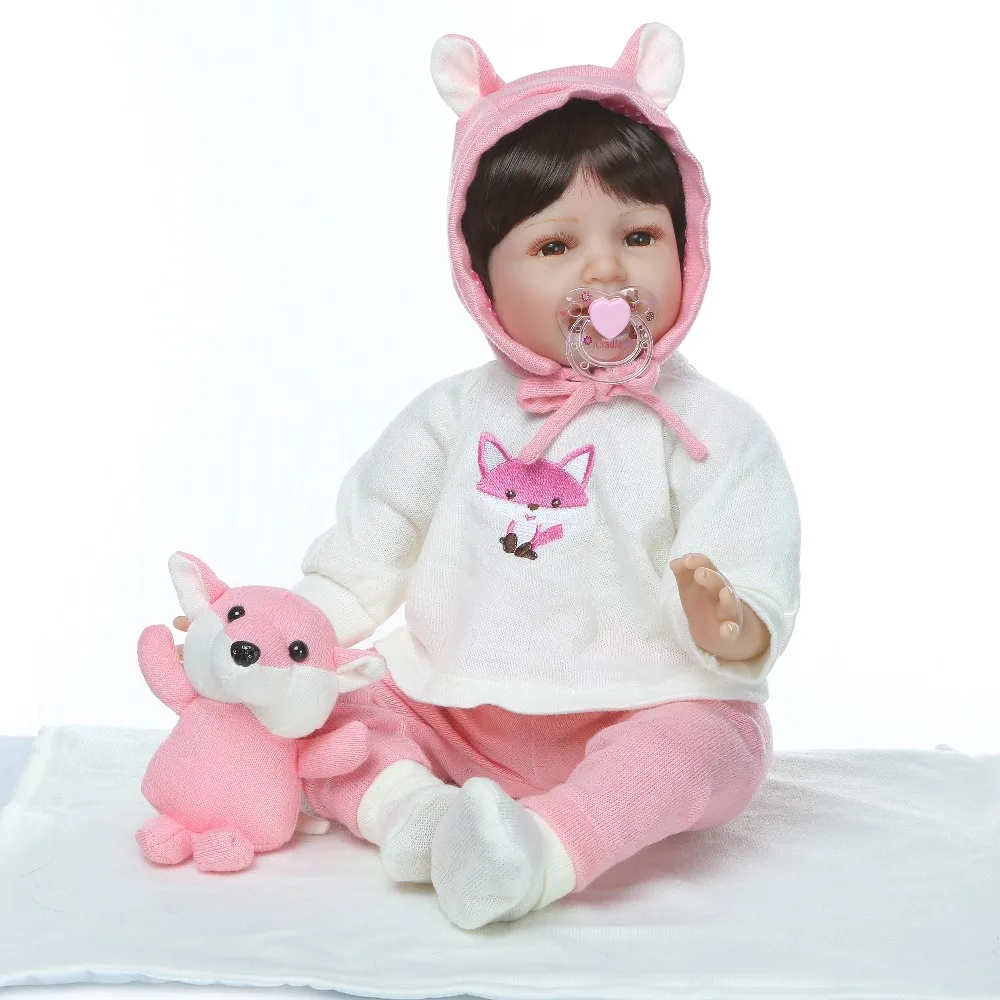NPK 55 см мягкий силиконовый Reborn Baby Doll игрушка для девочки новорожденная принцесса
