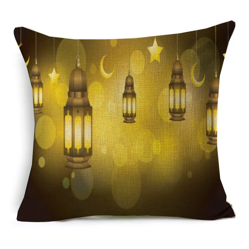 Рамадан Мубарак наволочки красочные светло-бежевые ислам тонкие льняные