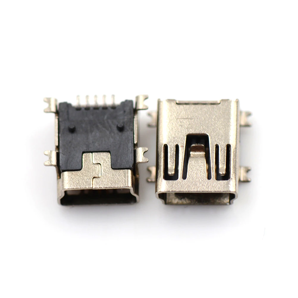 10 шт./лот 5pin мини USB разъем Seat Jack Usb Четыре ножки 5P вставки Plate Mini