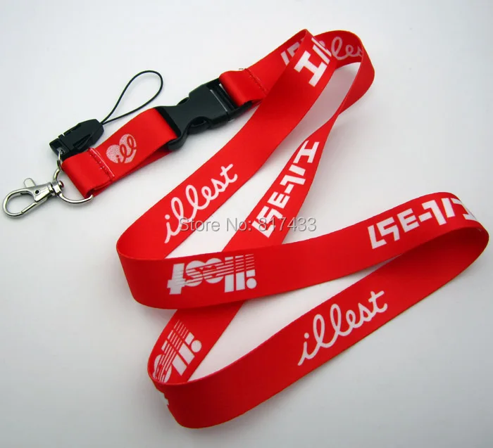ill red 1 шт. автомобиль illest я люблю ремешок JDM шеи ремни веревка для ключа телефона Domo turbo Nos брелок - Название цвета: ill red