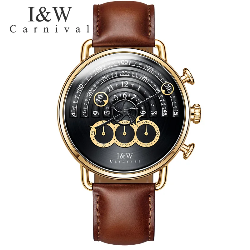 

CARNIVAL Men Quartz Sport Watch Chronograph Military Army Watches Clock Men Top Brand Luxury 2017 New Creative Watch Men Relogio