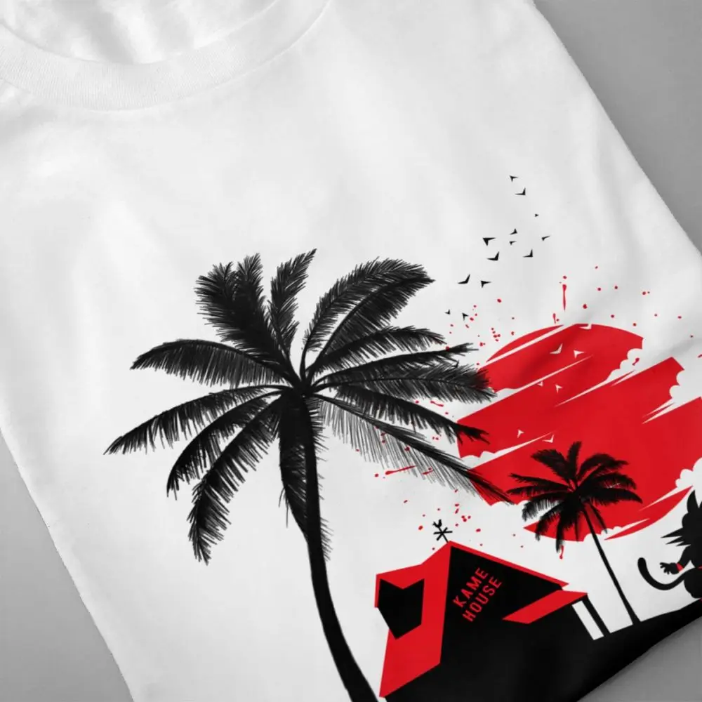 Мужская футболка с изображением острова Камэ на заказ круглым вырезом принтом