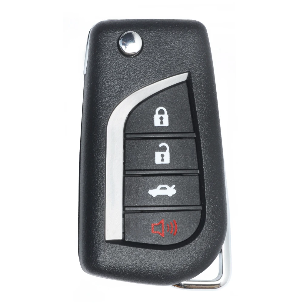 Запасной обновленный откидной дистанционный ключ KEYECU с кнопкой 2 + 1 для Toyota 2009-2010