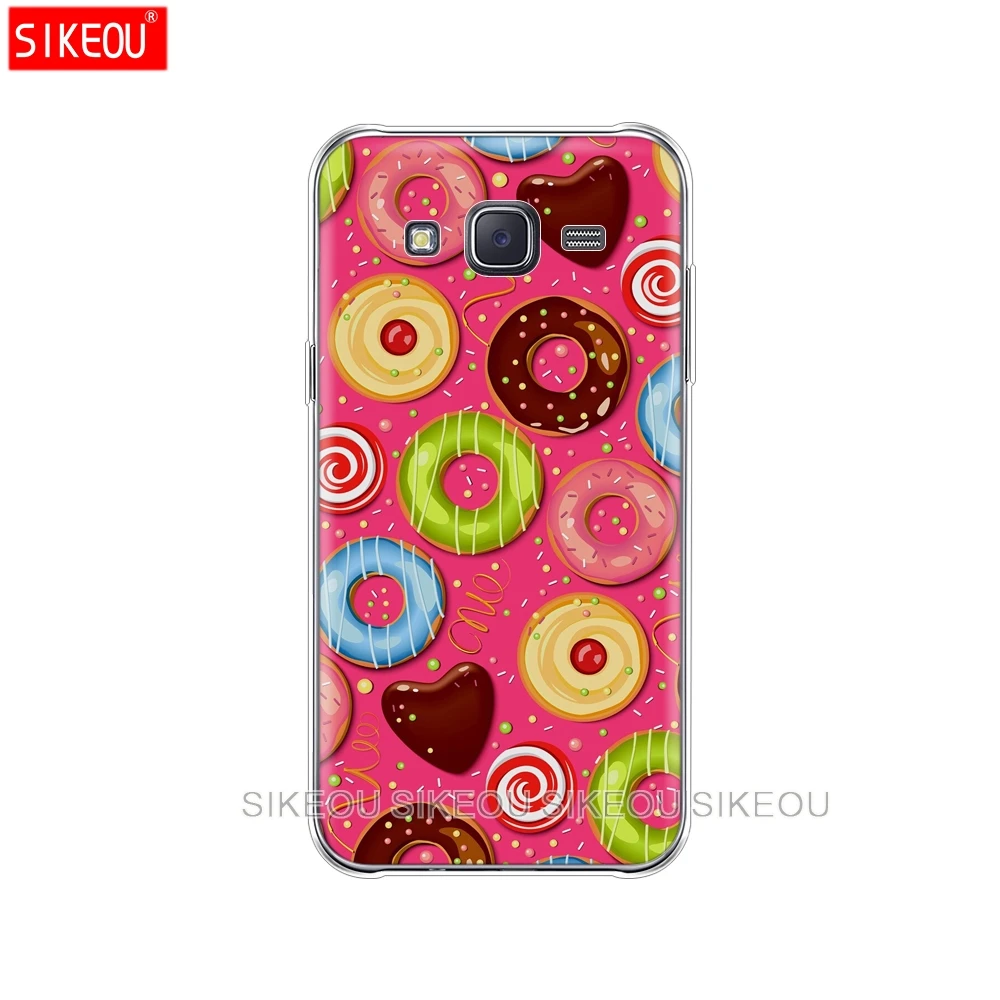 Силиконовый чехол для телефона Samsung Galaxy J1 J2 J3 J5 J7 MINI 2016 2015 prime Pizza French fries Doughnut
