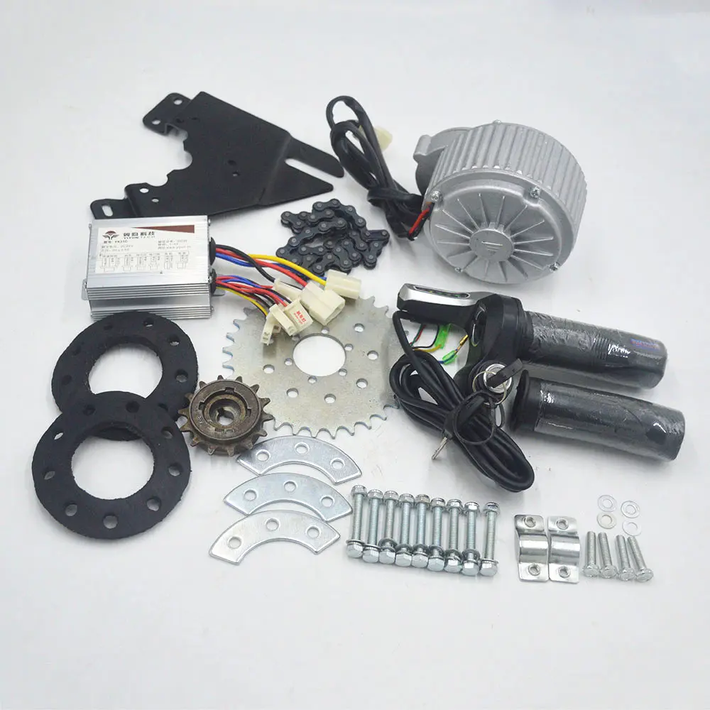 Kit de conversión de bicicleta eléctrica, 24V/36V, 450W, se adapta a la mayoría de las velocidades de bicicleta, cadena de piñón de radios, 21/24