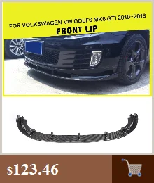 Углеродное волокно/FRP передний бампер спойлер подбородка сплиттеры для Volkswagen VW Golf 6 VI MK6 GTI только 2010-2013