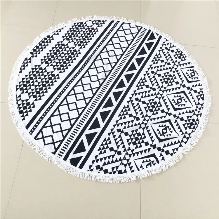 Новое 150X150 см многофункциональное банное полотенце с принтом круглое пляжное для