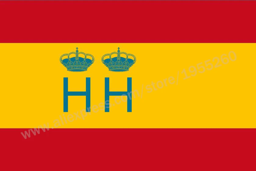 Bandera del Servicio de Seguridad, Bandera de España, Servicio de Aduanas, Alférez, 3x5 pies, 90x150 cm
