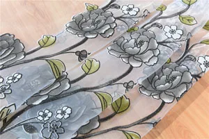 Современные шторы с цветочным рисунком, вуаль, тюль, занавески для гостиной, занавески для спальни, кухни, занавески, 1 шт - Цвет: grey