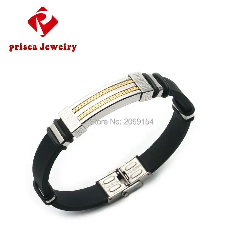 Браслет мужской из нержавеющей стали модное Ювелирное Украшение под золото