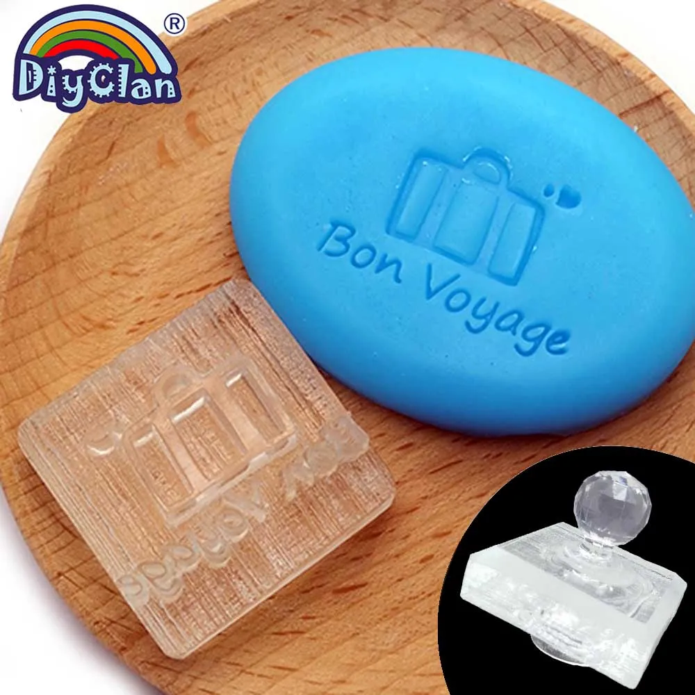 Bon Voyage ручная работа штамп для изготовления мыла новая сумка узор прозрачный