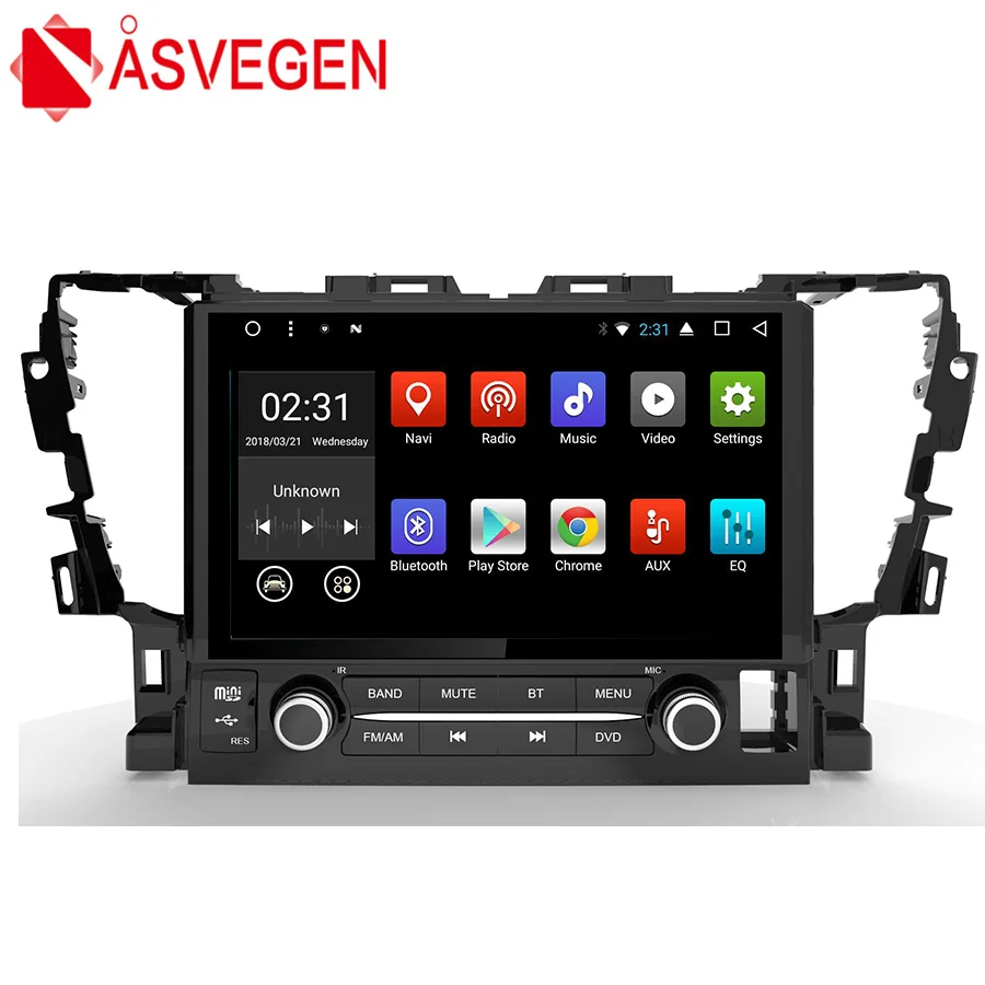 Автомобильный мультимедийный плеер Asvegen Android 6 0 экран 12 1 дюйма четыре ядра Wi-Fi