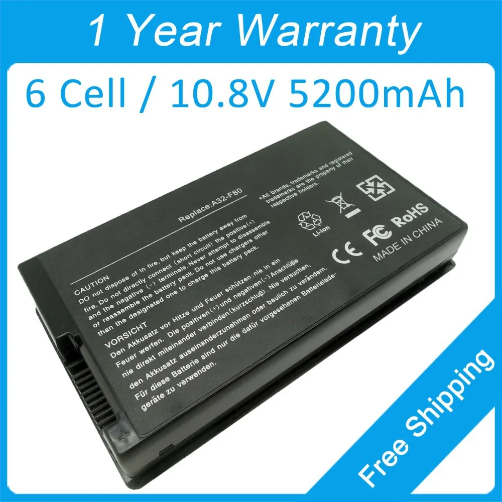 

New 6 cell laptop battery for asus F80 X85 F80A X61S F80H X82C X61Z X85E X85C X82L F81E X85S F83E X82Q A32-F80 15G10N345800